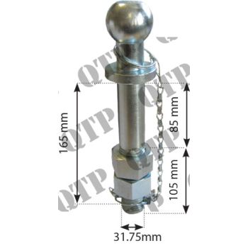 Hitch Pin and Ball 1 1/4" - 1403