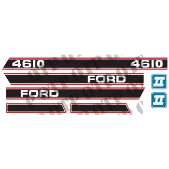 Decal Ford 4610 Force 2 Red & Black - 1530