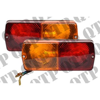 Rear Combination Lamp 12v Tapered PAIR - 1759