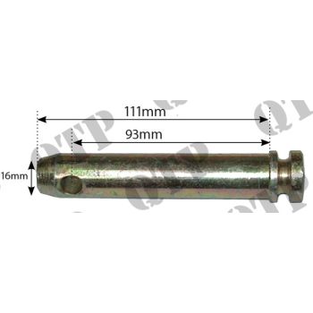 Top Link Pin Cat 1  Working Length: 110mm - PACK OF 2 - PRICE PER UNIT - 195590