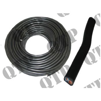 Core Cable 2 x 2mm  Flat 30mtr Roll - Size: 2 x 2mm Flat - 30 Mtr. Roll - Black - 3637R