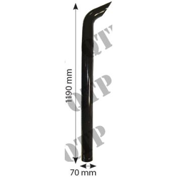 Exhaust Ford 7740 7840 8240 8340 Pipe - Black Enamel Size: 1245mm x 90mm - 409866