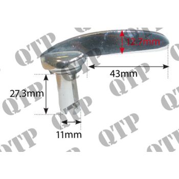 Massey Ferguson Bonnet Handle 35X Chrome  - 41323