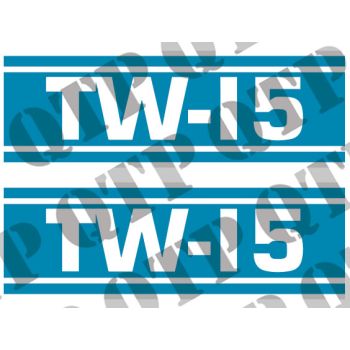 Decal Ford TW15 Q Cab Blue & White x 2 - 41817