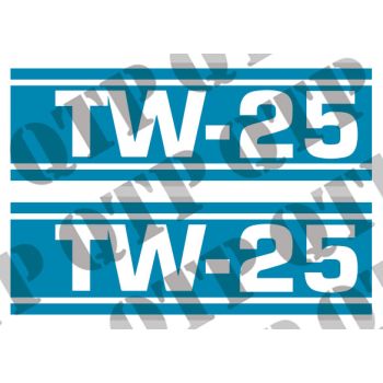Decal Ford TW25 Q Cab Blue & White x 2 - 41819