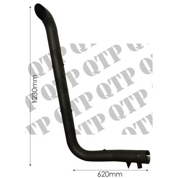 Exhaust Ford TM120 130 140 155 - Size: 620mm x 1230mm c/o Mounting Bracket - 41833