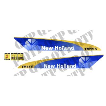 Decal New Holland TM155 Set Late Type White - 42008