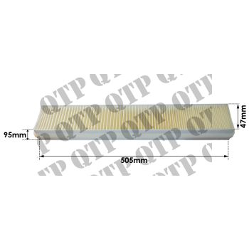Cab Air Filter New Holland TS110 TS115 TS90 - 42273