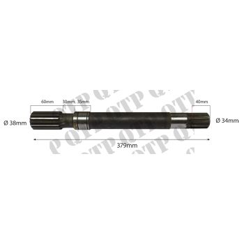 Drive Shaft New Holland T6 T7 4WD Front Axle - 43528
