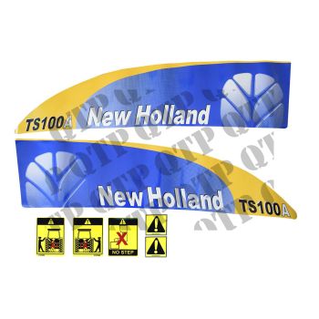 Decal New Holland TS100A Including Warning - 44040