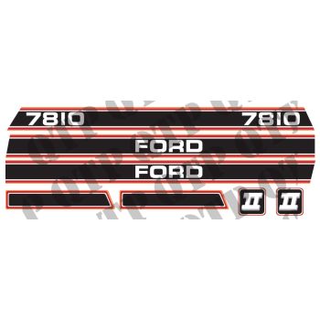 Decal Kit Ford 7810 Series 3 Red & Black - 44091