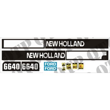 Decal Ford New Holland 6640 From 1997 - 44176