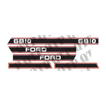 Ford Decal Kit 6810 Red & Black - 44225