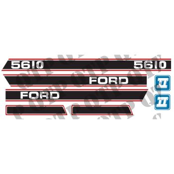 Decal Ford 5610 Force 2 Red & Black - 4471