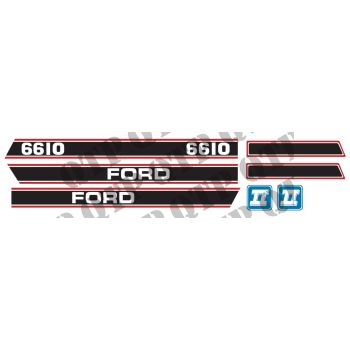 Decal Ford 6610 Force 2 Red & Black - 4718