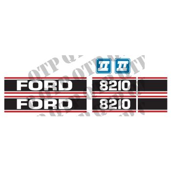 Decal Ford 8210 Force 2 Red & Black - 4719