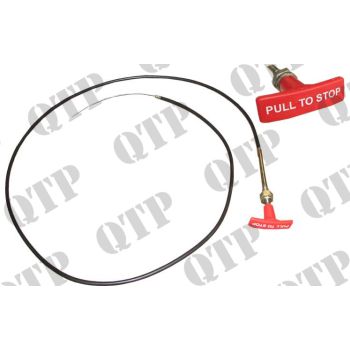 Stopper Cable Red T Handle 1.5mtr - Thread Diameter: 9mm, Overall Length: 2000mm - 4806