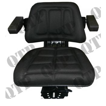 Seat Black Cloth Foldable Armrests Rear Suspe - 51803
