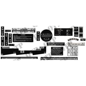 Decal Kit IHC 374 574 674 Warning & Operation - 52418