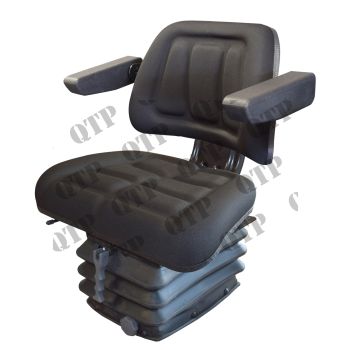 Seat Foldable Armrest Scissor Suspension Black - 52845