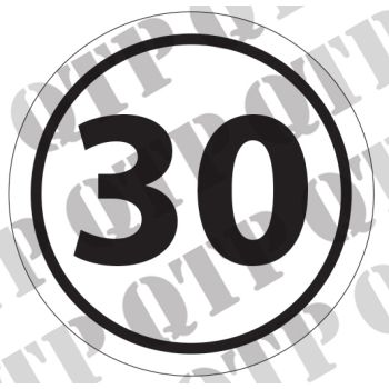 Decal 30kmph - PACK OF 2 - PRICE PER UNIT - 53680