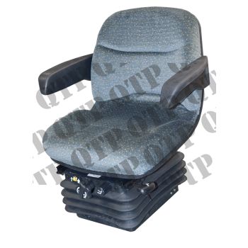Seat Scissor Suspension Velour Fabric Cushion - Mechanical Seat with Compact Base - 53764