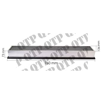 Cab Air Filter Hurlimann XA606 XA607 Carbon - 53844