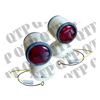 Lamp David Brown Pair c/w Bulb - 53891