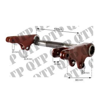 Lift Arm Rock Shaft Kit John Deere 6010 6020 - 12 Spline - 58033