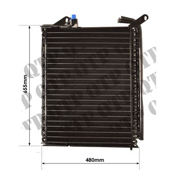 Radiator Oil Cooler John Deere 6 Cyl 6000 - Length: 659mm Height: 480mm - 59634