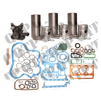 Massey Ferguson Engine Overhaul Kit 35 35X Chrome Liner - c/o Oil Pump Chrome Liners - 61385