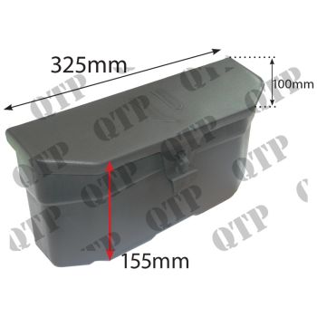 Massey Ferguson Tool Box Black Plastic 300 - Size: 325mm x 155mm x 100mm - 61996