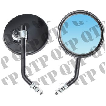 Massey Ferguson Mirror Round c/w Arm To Suit Exhaust Pipe - 62086