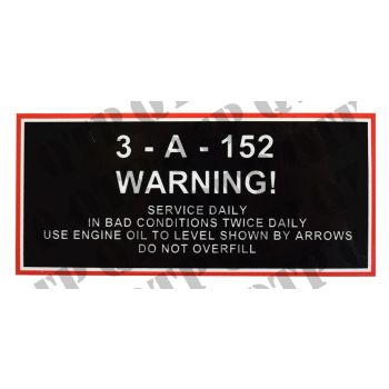 Massey Ferguson Decal 35 A152 - Service Daily - 62206
