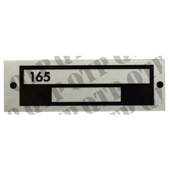 Massey Ferguson Badge 165 for Serial Number - 62209165