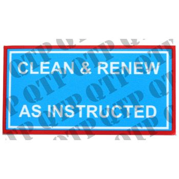 Massey Ferguson Decal TEF 20 Clean and Renew - 62214