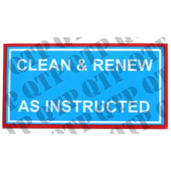 Massey Ferguson Decal TEF 20 Clean and Renew - 62214