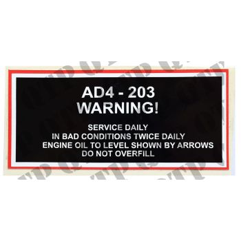 Massey Ferguson Decal 165 A 203 Service Daily - 62217