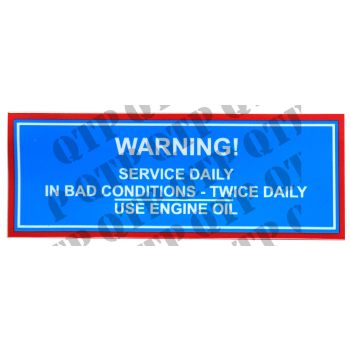 Massey Ferguson Decal TEF 20 Service Daily - 62224