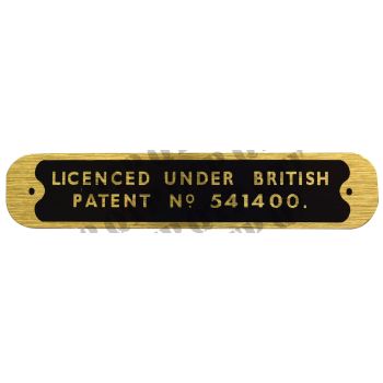 Tractor Badge 20 D - Patent Plate - 62505