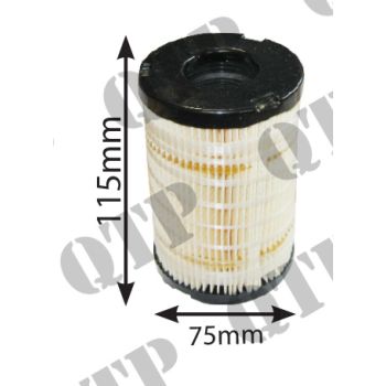Massey Ferguson Fuel Filter McCormack V60 V65 V70 V75 V80 - Size: 115mm x 75mm - 62729