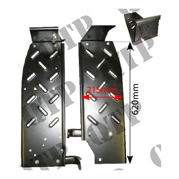 Massey Ferguson Foot Step 135  New Type Pair - Size: 8 1/2" c/o Brackets - 62827