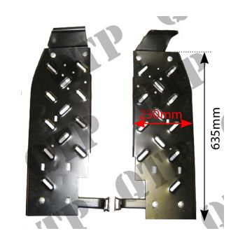 Massey Ferguson Foot Step 135 240 Pair c/o Brackets - 62828