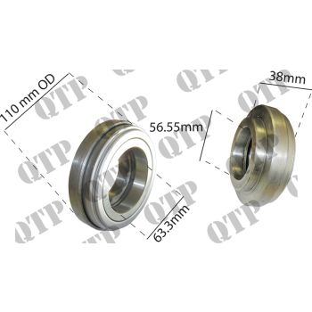 Massey Ferguson Clutch Release Bearing 35 4 Cylinder - Single Clutch 10" - 62976