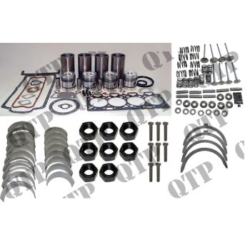 Massey Ferguson Engine Overhaul Kit 236 - Flat Top Liners - Flat Top Liners - Includes Valve Kit, Engine Bearings & Conrod Overhaul Kit - 63213