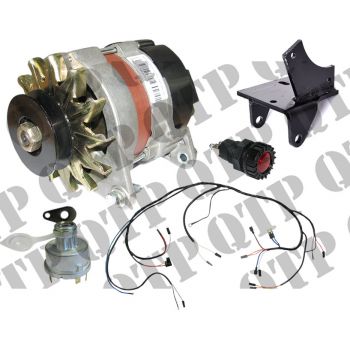 Massey Ferguson Alternator Kit 35 135 - 12 Volt - 45 Amp - c/o Pulley & Fan - 63336