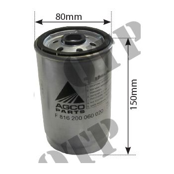 Fuel Filter Fendt Screw On Type 300s - Size: 150mm x 80mm - 680003