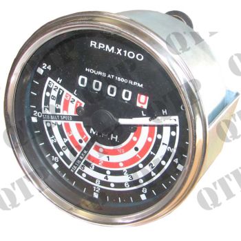 Massey Ferguson Rev Counter Clock 35 Petrol 35 FE 4 Cylinder - MPH - Clockwise - 890422