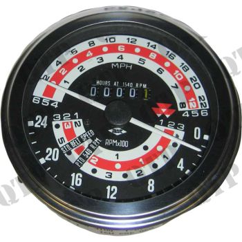 Massey Ferguson Rev Counter Clock 165 178 - 6 Speed - MPH - 6 Speed - 898489